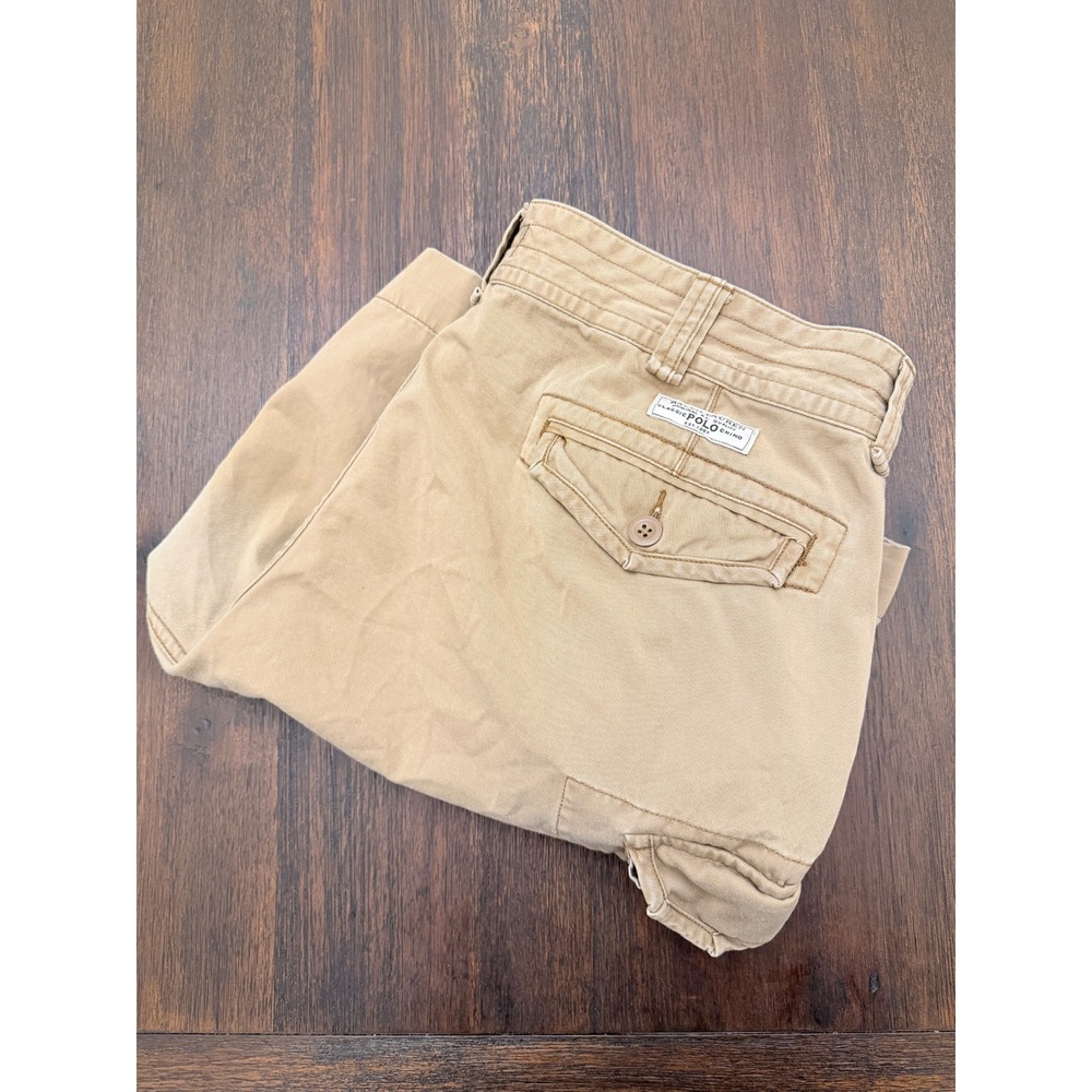 Polo Ralph Lauren Mens Cargo Shorts Tan Khaki Cotton Size 40 - Picture 12 of 12